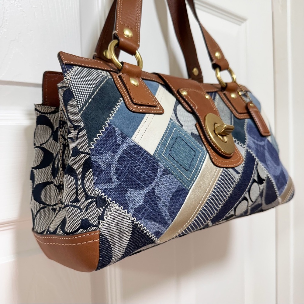Coach Hamptons Denim Patchwork Limited Edition Sa… - image 2